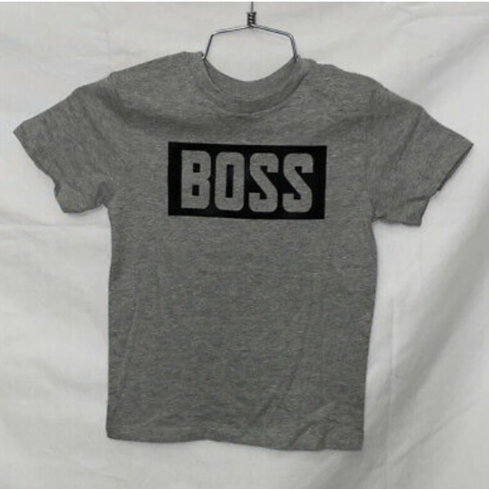 Children's Place Gray BOSS T-shirt Gray XS (4)